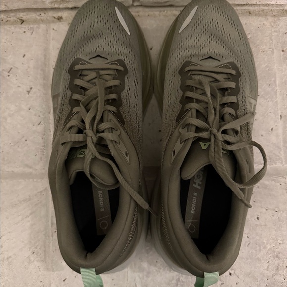 Hoka Men\'s Bondi 8 Olive Green Athletic Running Shoes main image 7